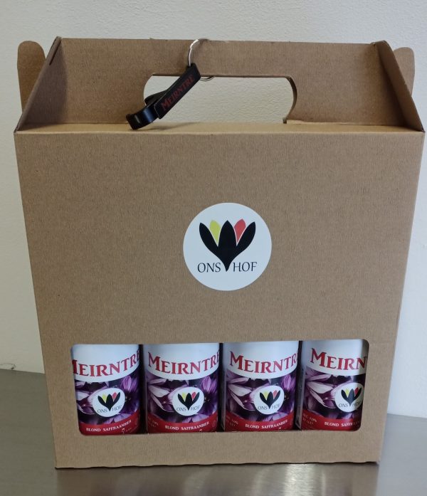 Geschenkverpakking bierbox met 4 blonde Meirntre